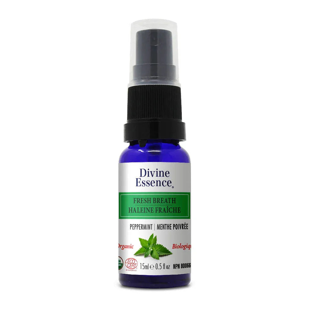 divine essence haleine fraîche menthe poivrée biologique 15 ml