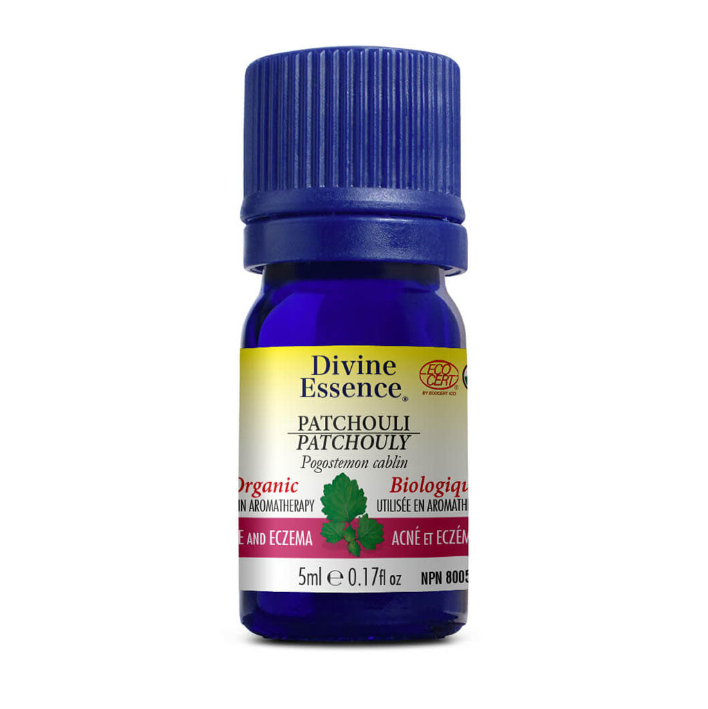 divine essence huile essentielle patchouli biologique 5 ml