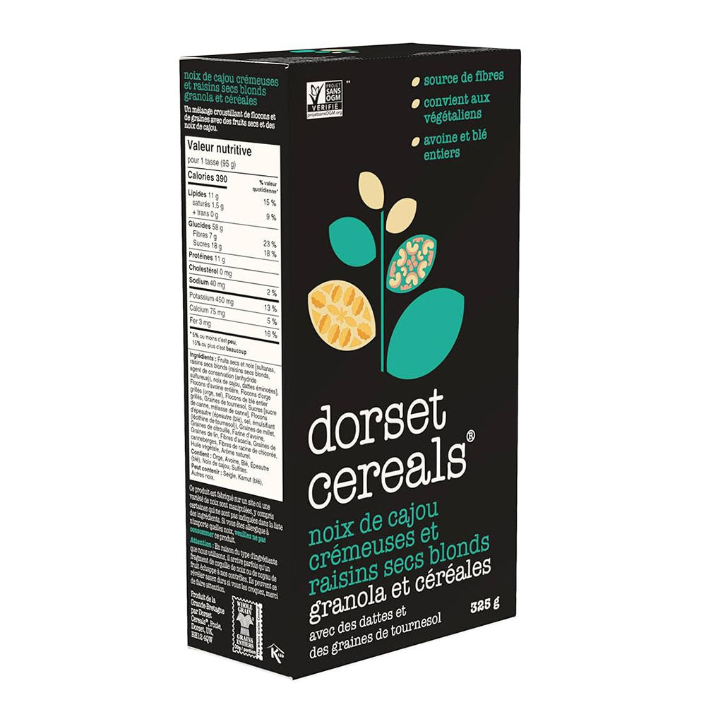 granola et céréales cajou et raisins secs Dorset Cereals - La Boite à Grains