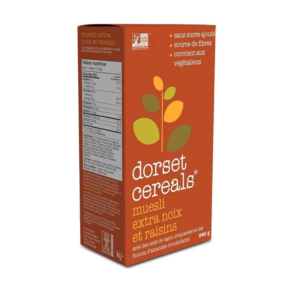 Dorset Cereals muesli extra noix et raisins - La Boite à Grains
