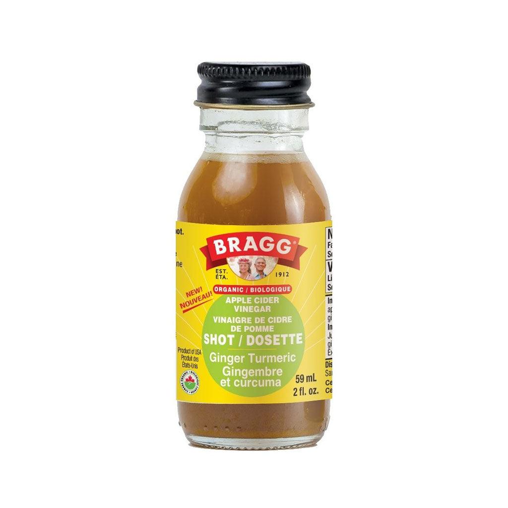 Dosette Vinaigre de Cidre de Pomme Gingembre et Curcuma Biologique Bragg - La Boite à Grains