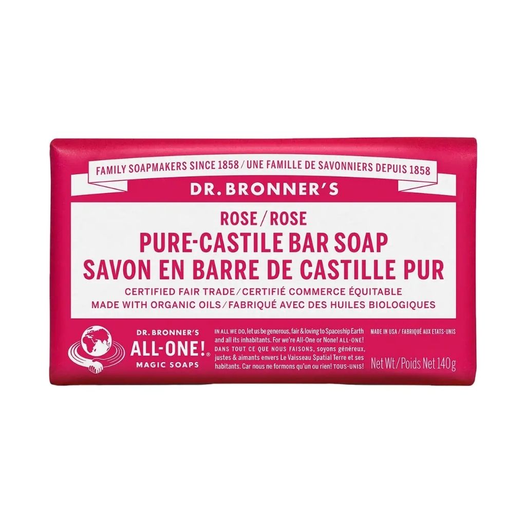 Barre de Savon de Castille Pur - Rose Dr. Bronner's - La Boite à Grains