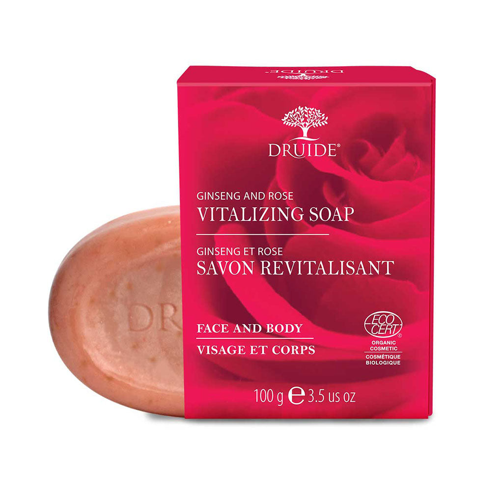 druide savon revitalisant ginseng et rose 100 g - La Boite à Grains