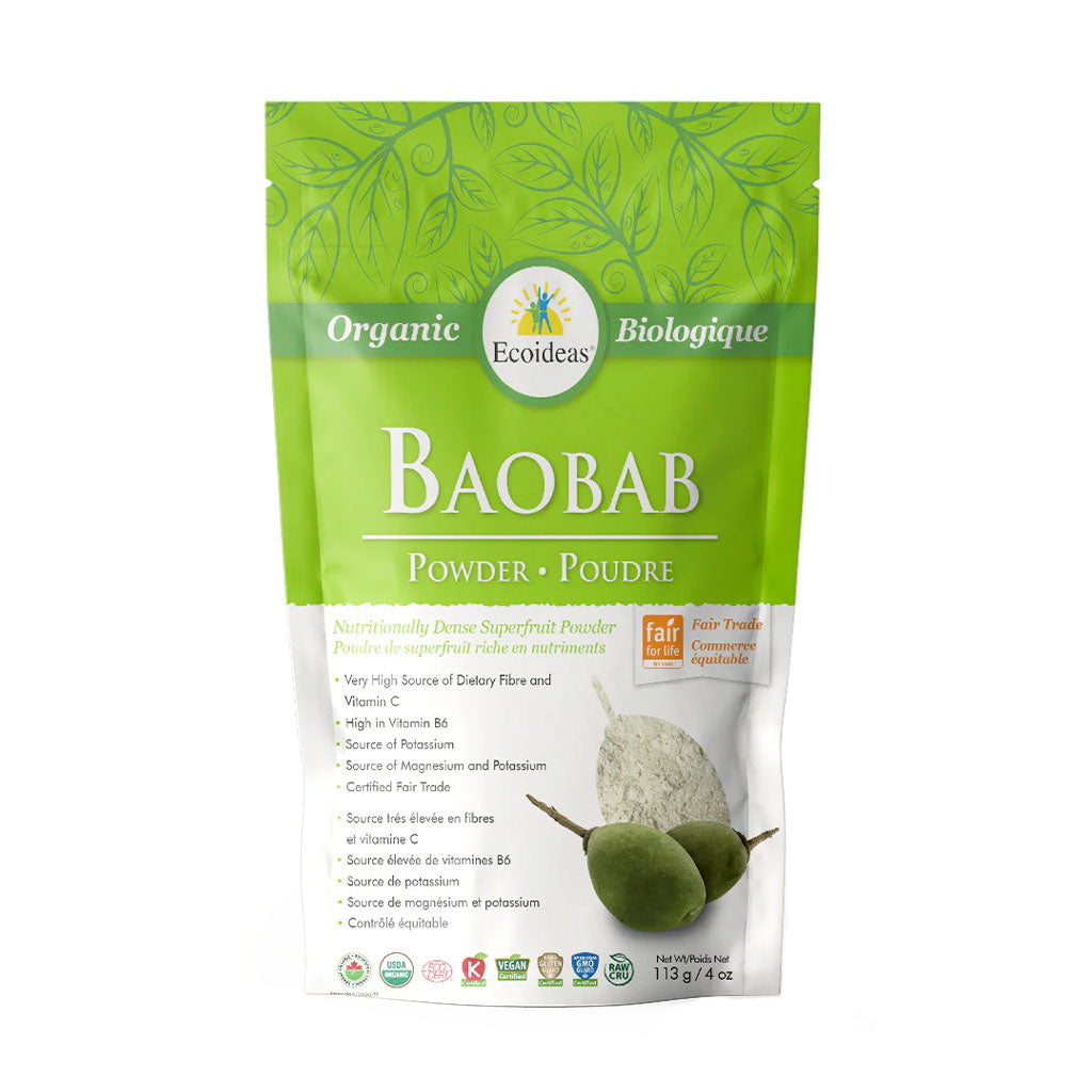 ecoideas poudre de baobab biologique 113 g - La Boite à Grains