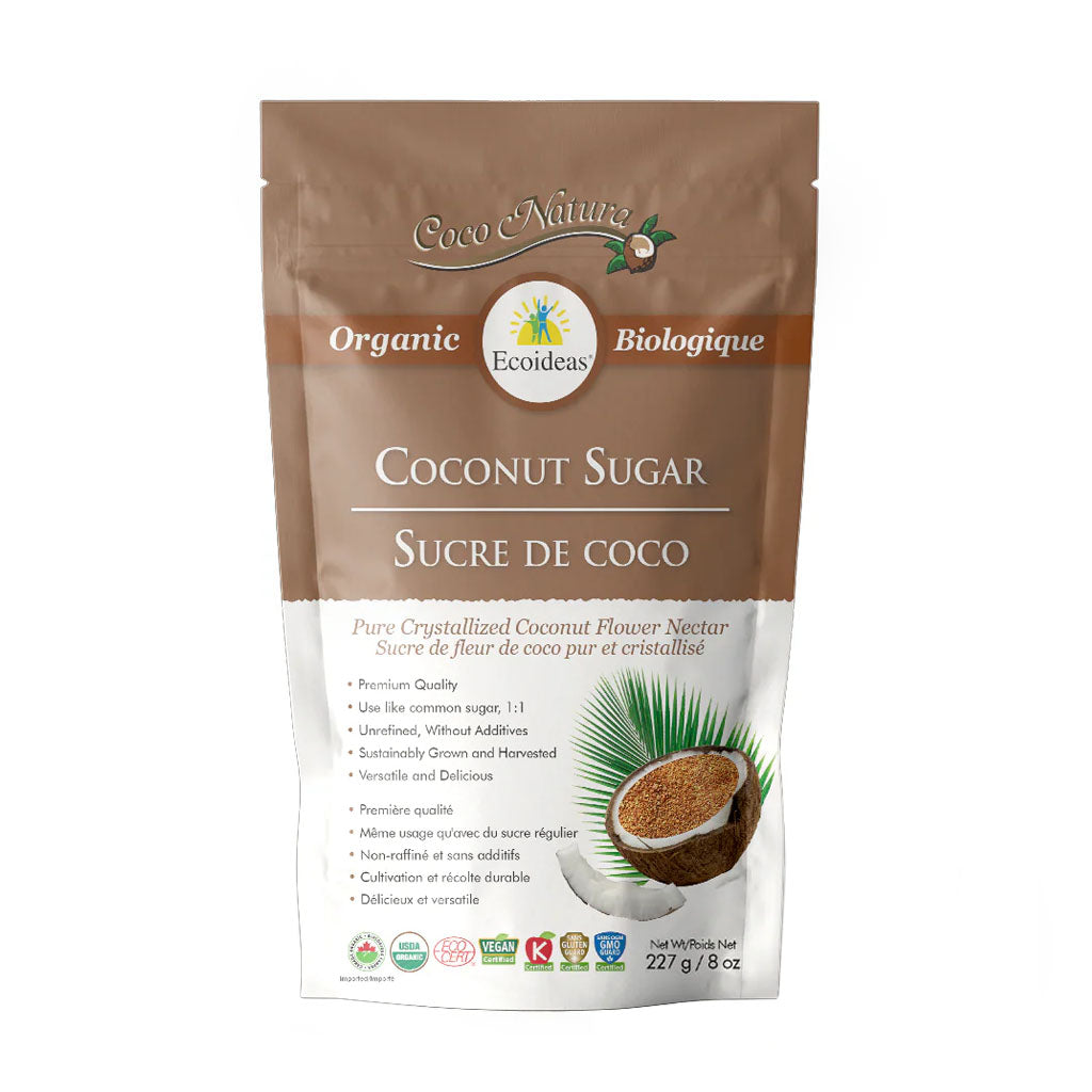ecoideas sucre de coco biologique 227 g - La Boite à Grains