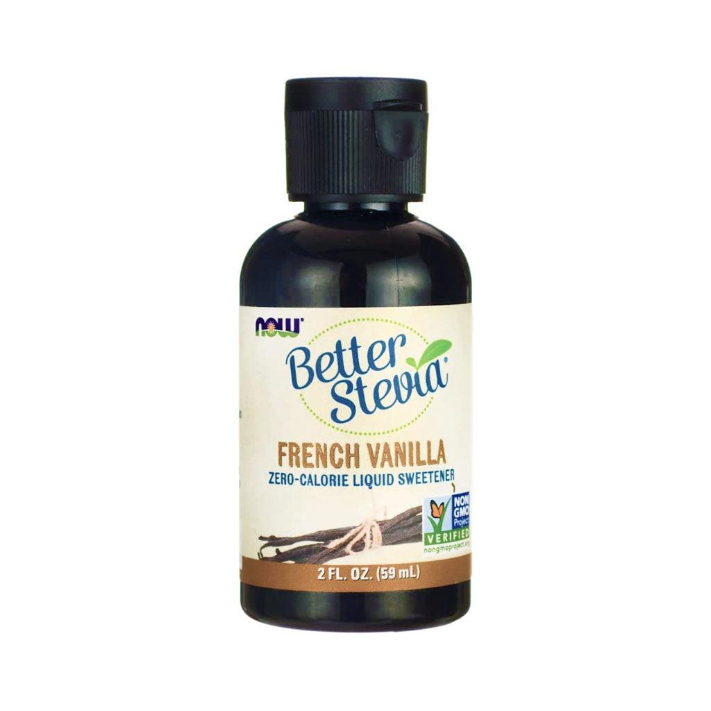 Édulcorant Liquide Better Stevia Vanille Française Now Food - La Boite à Grains