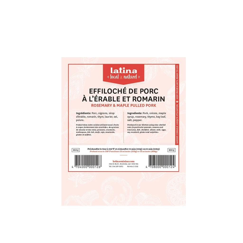 Effiloché de Porc à l'Érable et Romarin Latina - La Boite à Grains