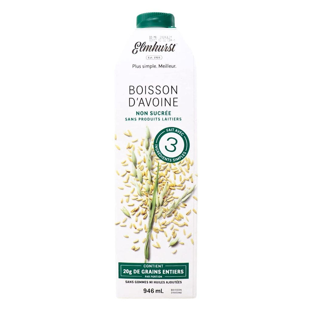 elmhurst boisson d'avoine non sucrée 946 ml - La Boite à Grains