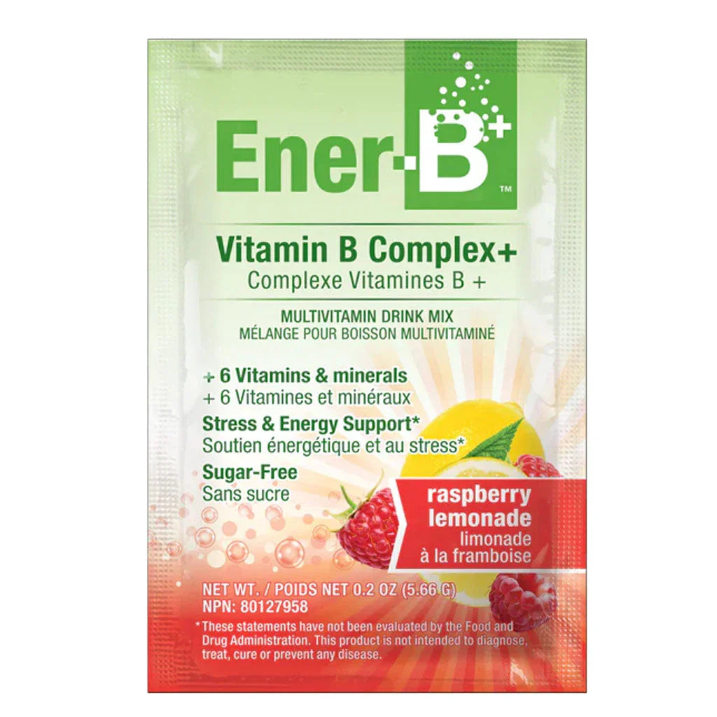 Ener-life ener-b complexe vitamines b limonade à la framboise 5.66 g - La Boite à Grains