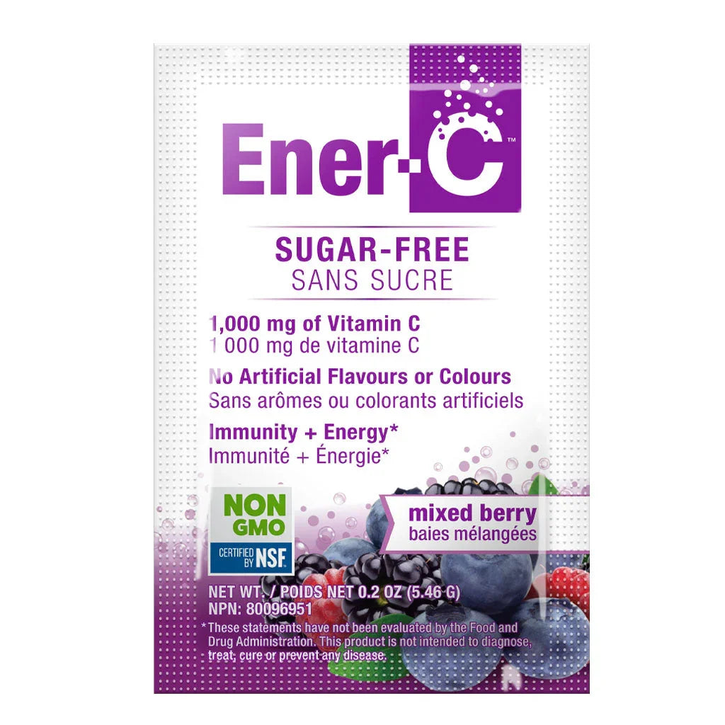 Ener-life ener-c mélange à boisson vitamine c baies mélangées sans sucre 5.46 g - La Boite à Grains