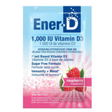 Ener-life ener-d vitamine d3 1000 UI mélange pour boisson hydratante effervescente framboise 6.5 g - La Boite à Grains