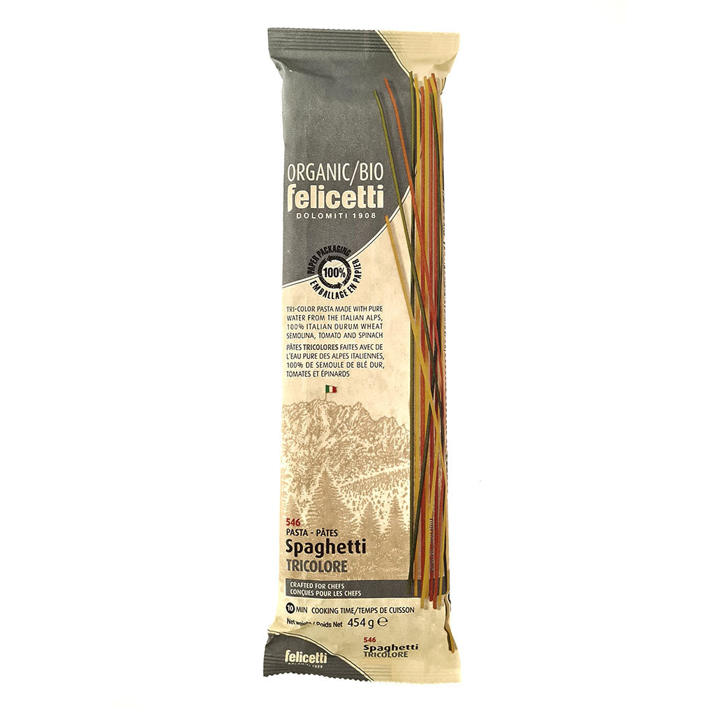 felicetti spaghetti tricolore biologique 454 g
