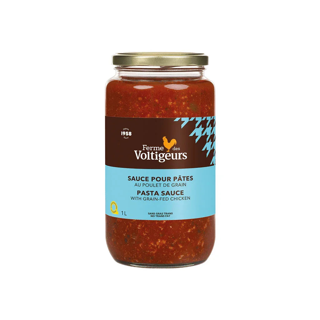 sauce pour pâtes au poulet de grain Ferme des Voltigeurs - La Boite à Grains
