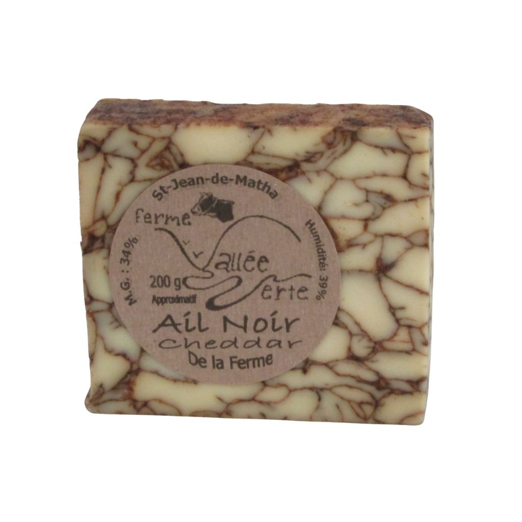 Vallée Verte Firm Black Garlic Cheddar - La Boite à Grains