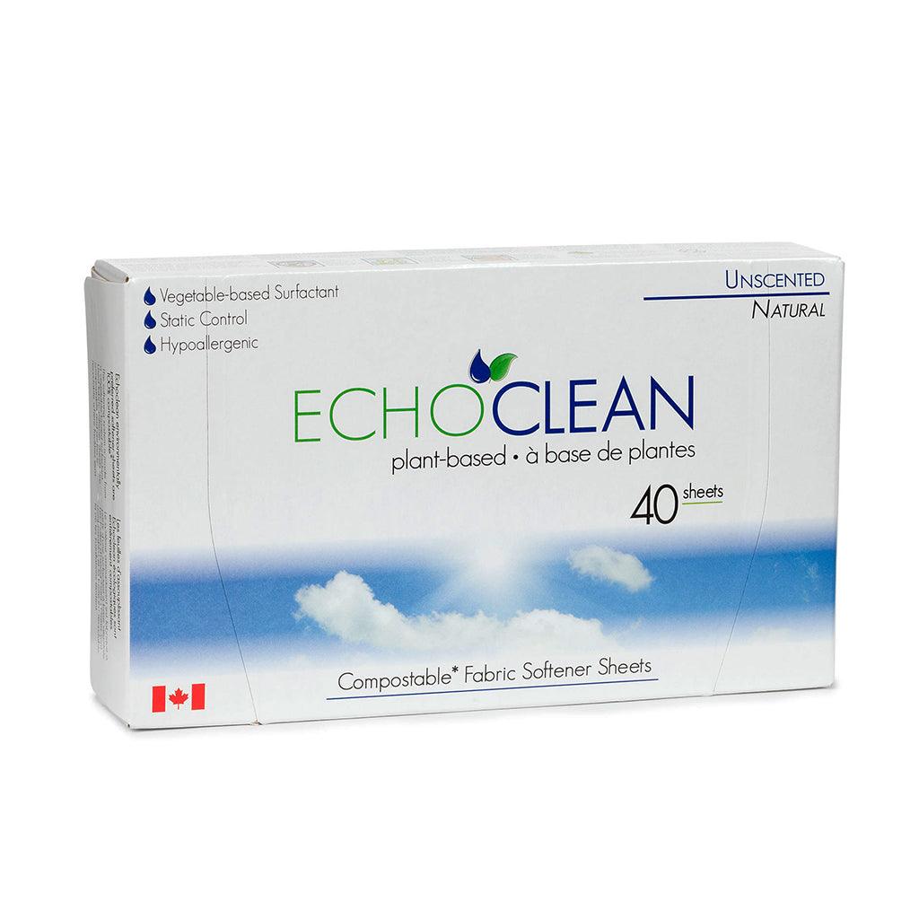 Feuilles d'Assouplissant Compostables Sans Parfum EchoClean - La Boite à Grains
