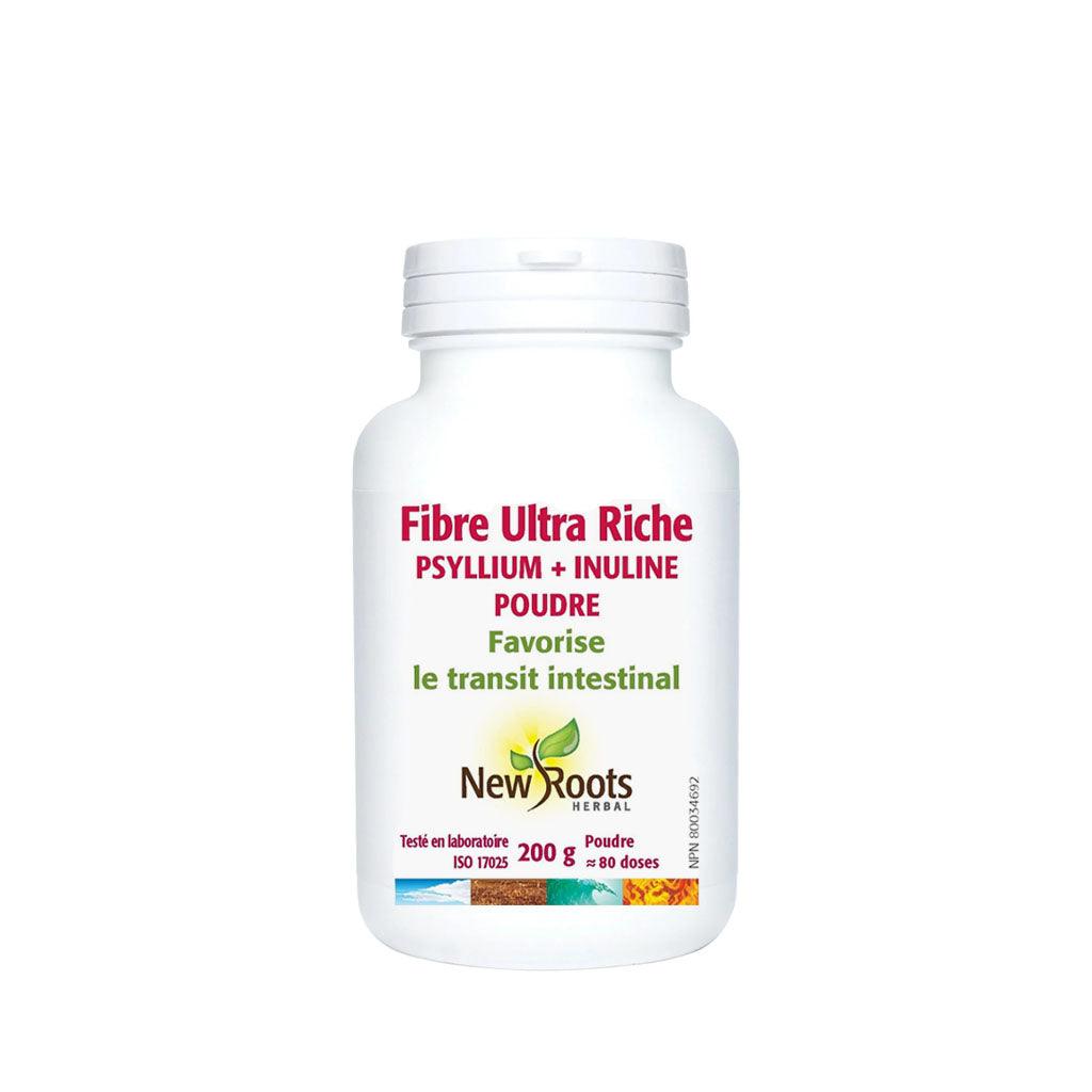 Fibre Ultra Riche Psyllium+Inuline en Poudre New Roots Herbal - La Boite à Grains
