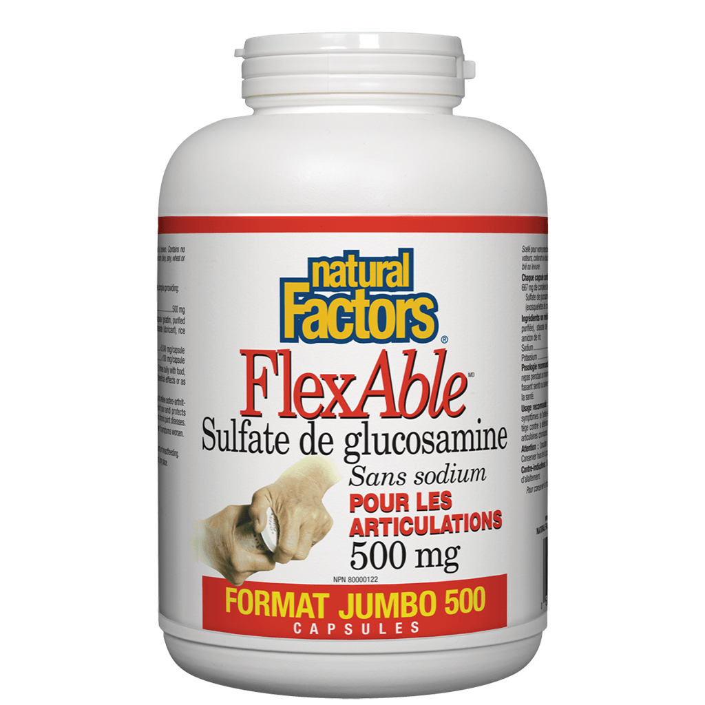 FlexAble Sulfate de Glucosamine Natural Factors - La Boite à Grains