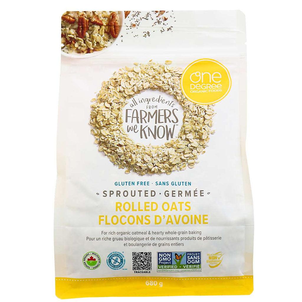 Flocons d'Avoine Germée Sans Gluten Biologique One Degree - La Boite à Grains