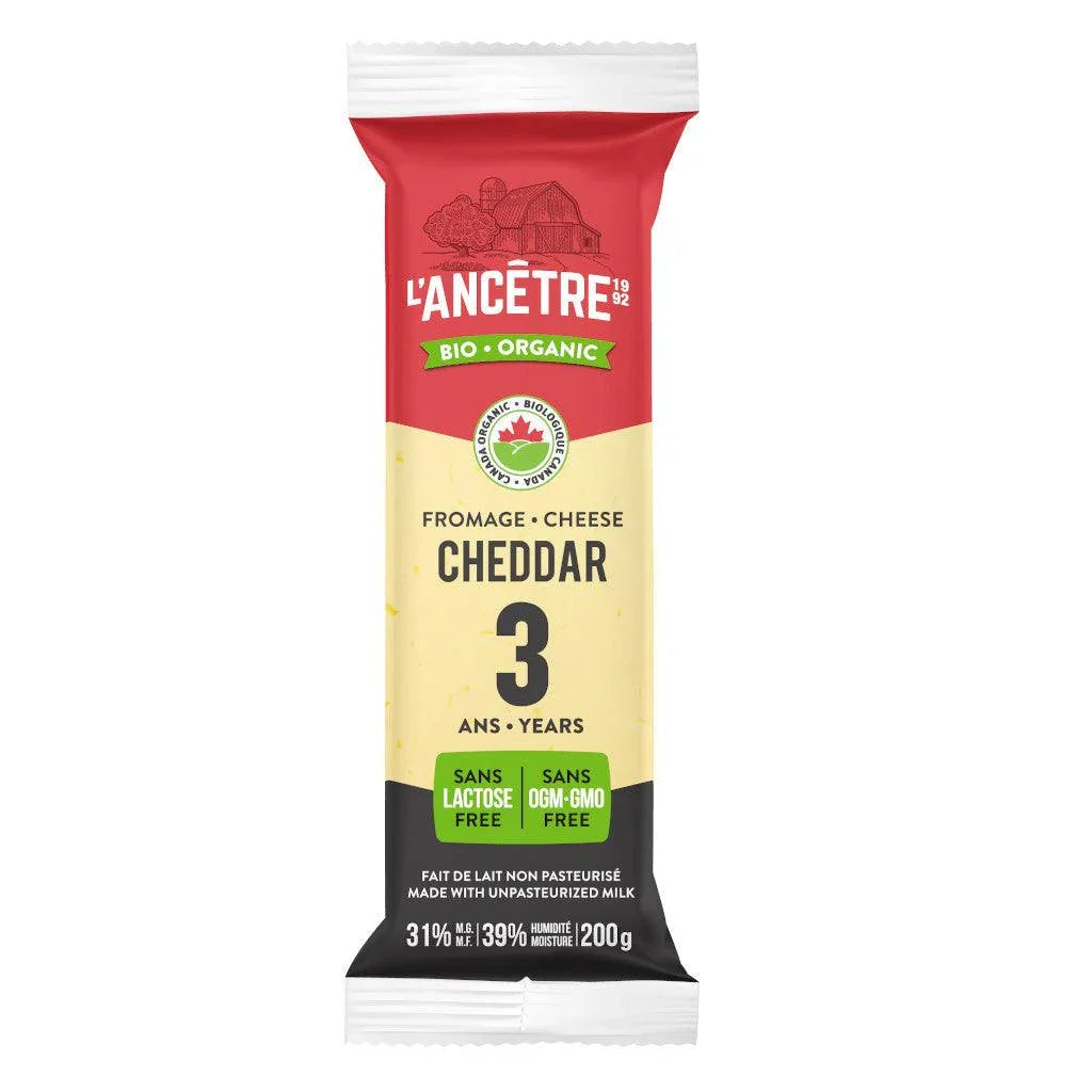 L'Ancêtre Organic 3 Year Old Cheddar Cheese - La Boite à Grains