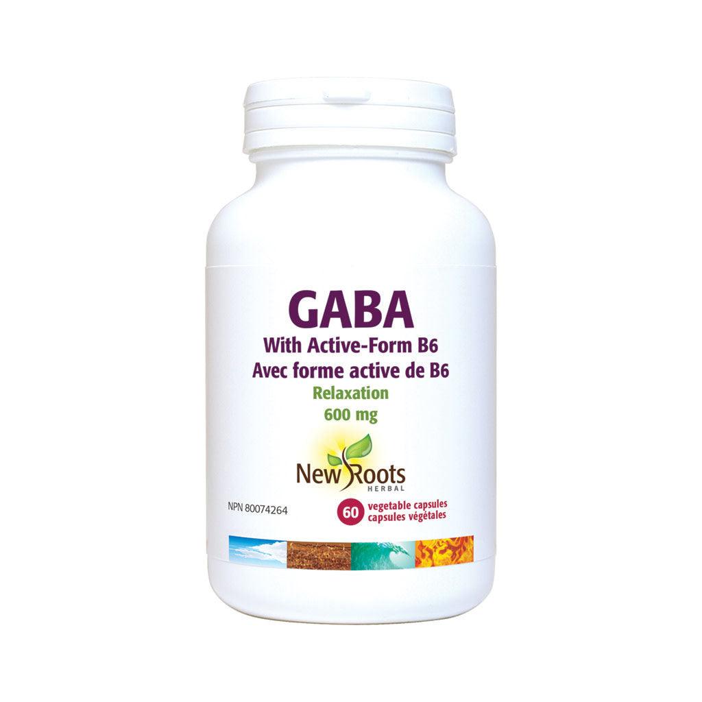 GABA avec Vitamine B6 New Roots Herbal - La Boite à Grains