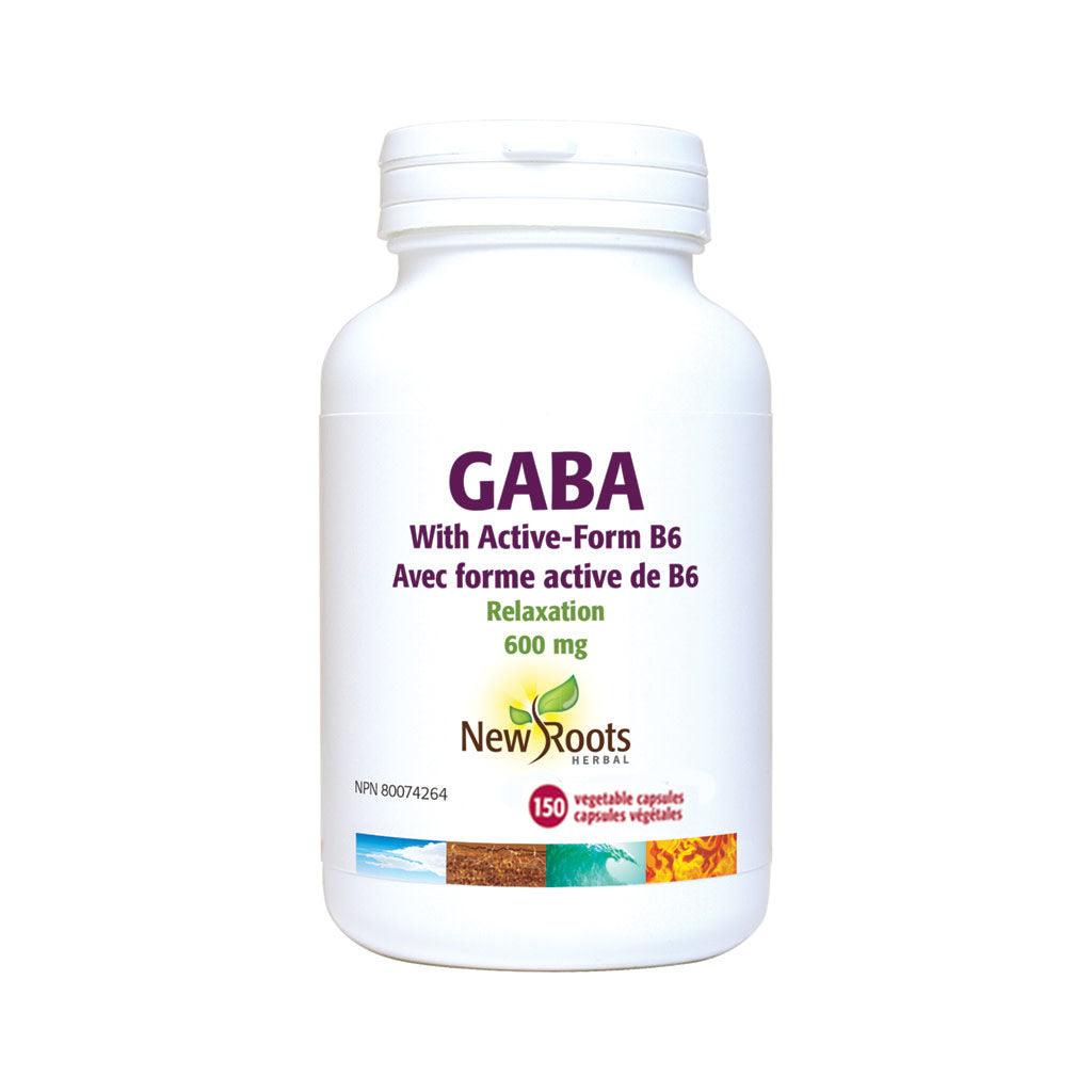 GABA avec Vitamine B6 New Roots Herbal - La Boite à Grains