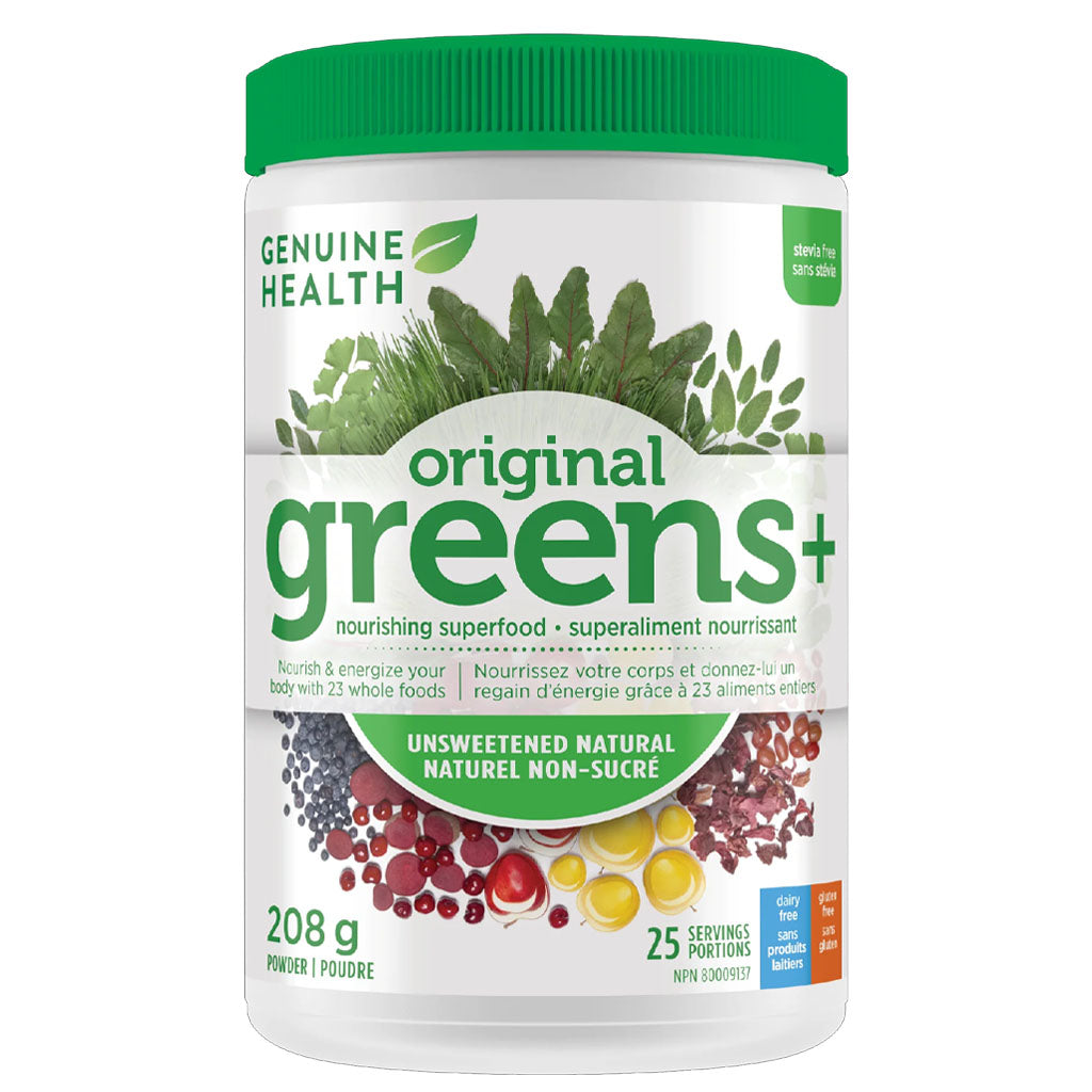Genuine health greens+ original naturel non-sucré 208 g - La Boite à Grains