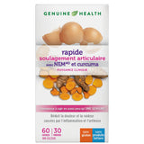 Genuine health soulagement articulaire nem et curcuma fermenté 60 capsules - La Boite à Grains
