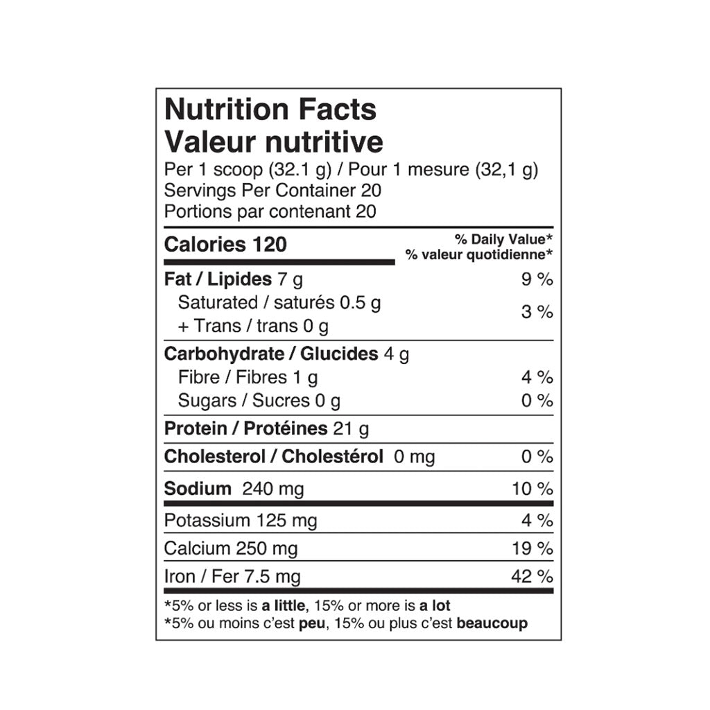 genuine health tout-en-un naturel non sucré 643 g valeur nutritive