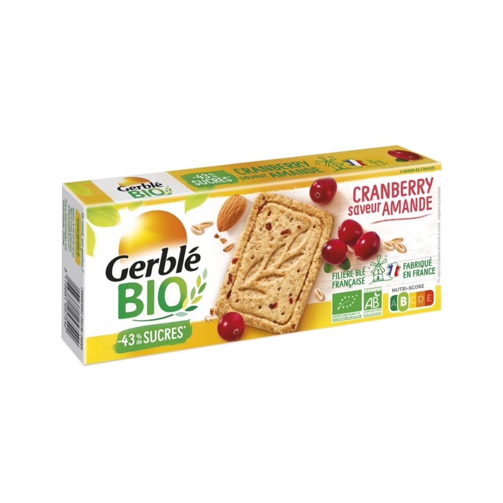 biscuits canneberge amande bio Gerblé - La Boite à Grains