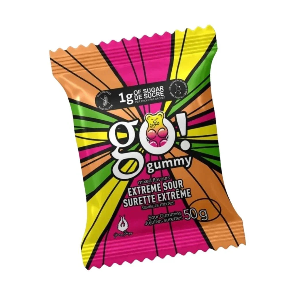 jujubes surette extrême saveurs mixtes Go! Gummy - La Boite à Grains