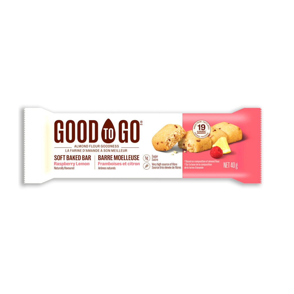 good to go barre moelleuse framboises et citron 40 g