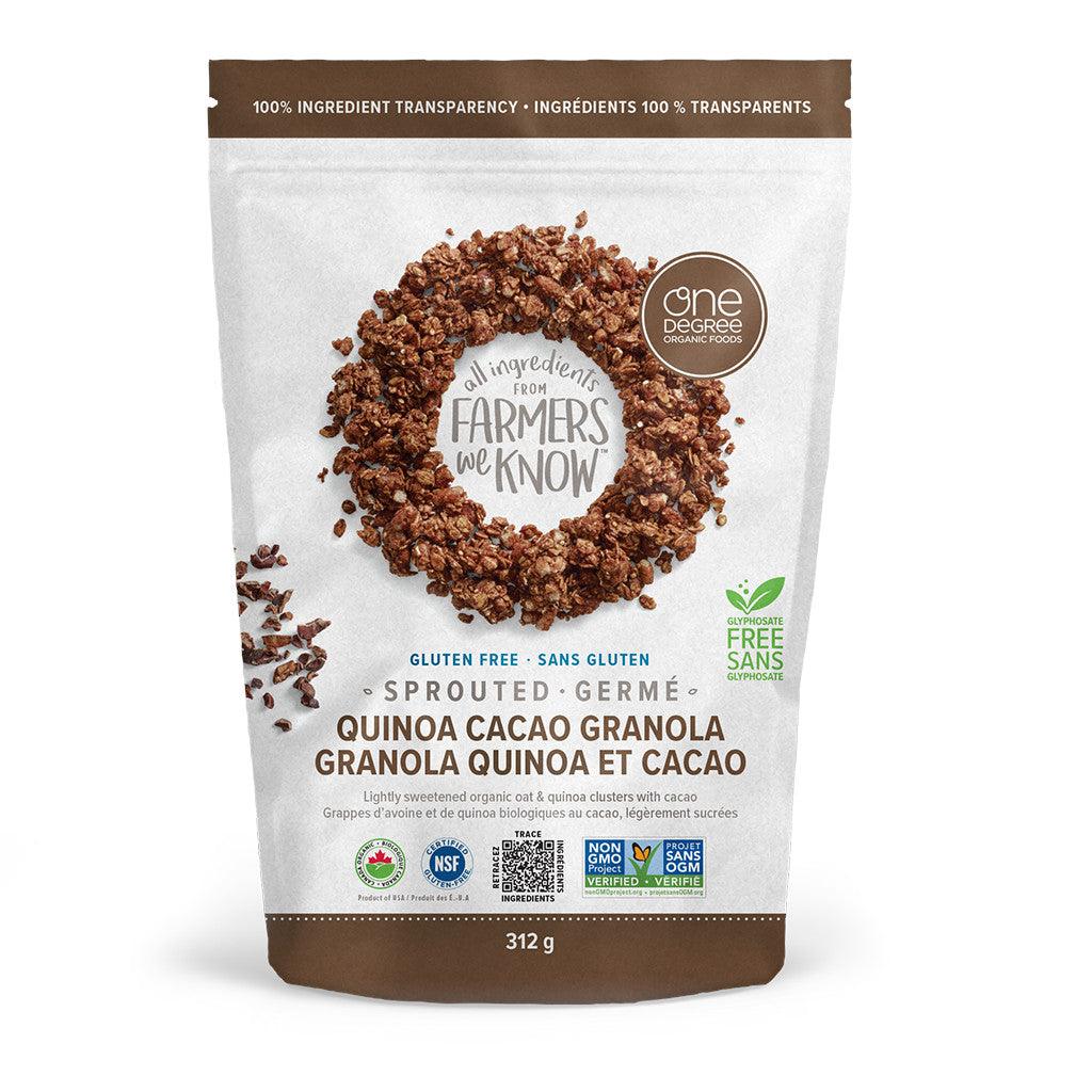 Granola Quinoa et Cacao Germé Sans Gluten One Degree - La Boite à Grains