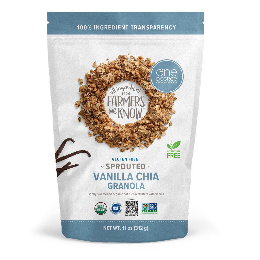 Granola Vanille et Chia Germé Sans Gluten One Degree - La Boite à Grains