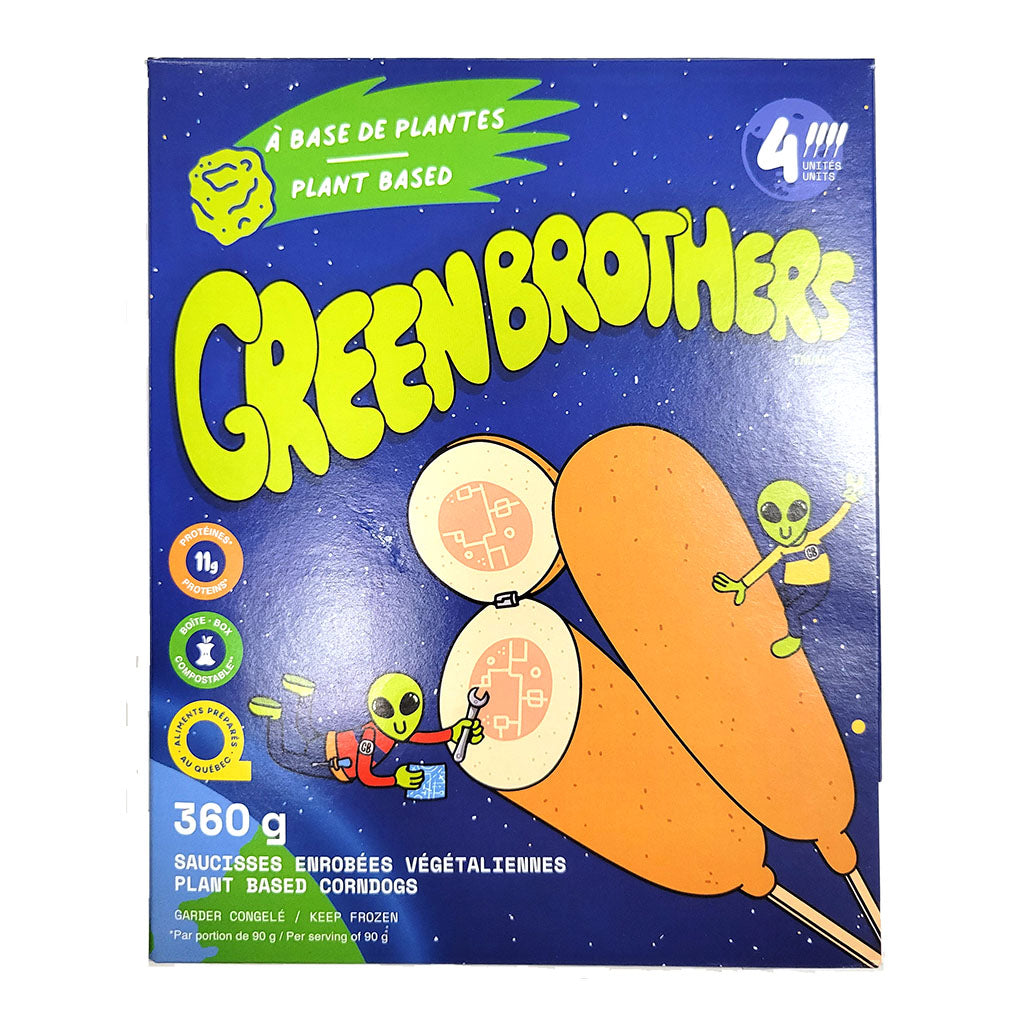 green brothers saucisses enrobées végétaliennes 360 g