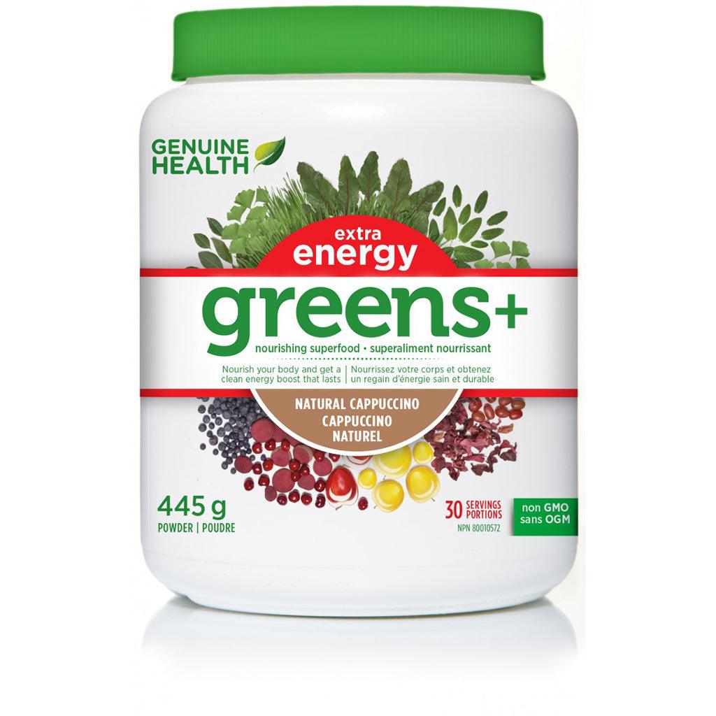 Greens+ Extra Energy Cappuccino Genuine Health - La Boite à Grains