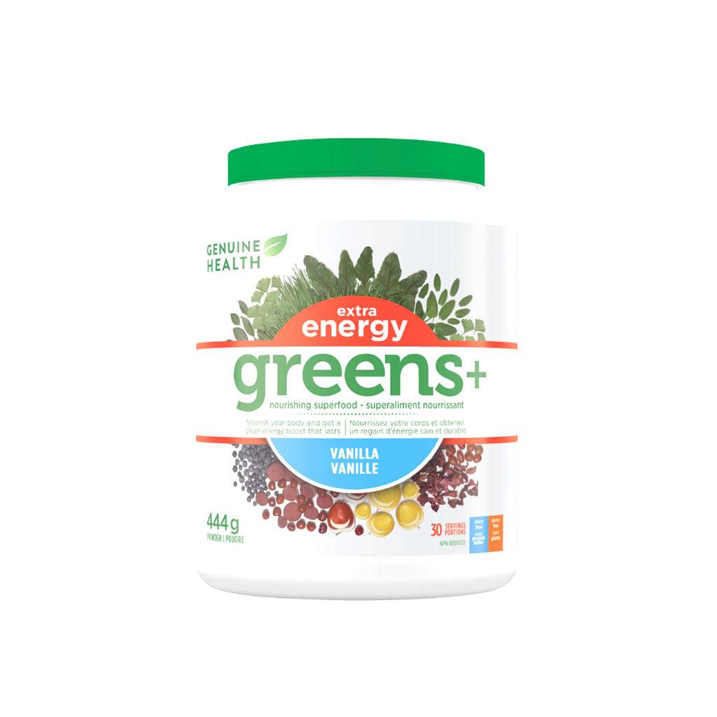 Greens+ Extra Energy Vanille Genuine Health - La Boite à Grains