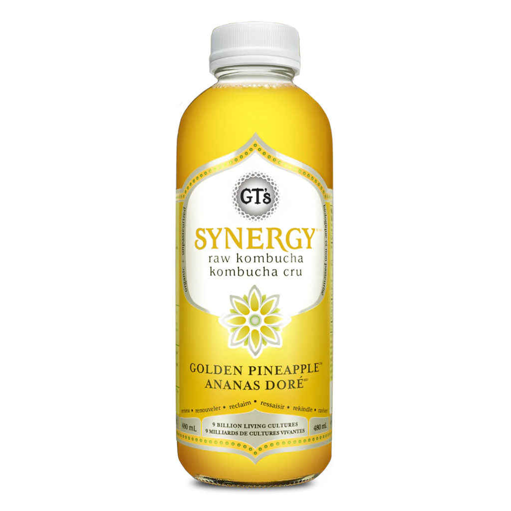 GT's kombuha synergy ananas doré 480 ml - La Boite à Grains