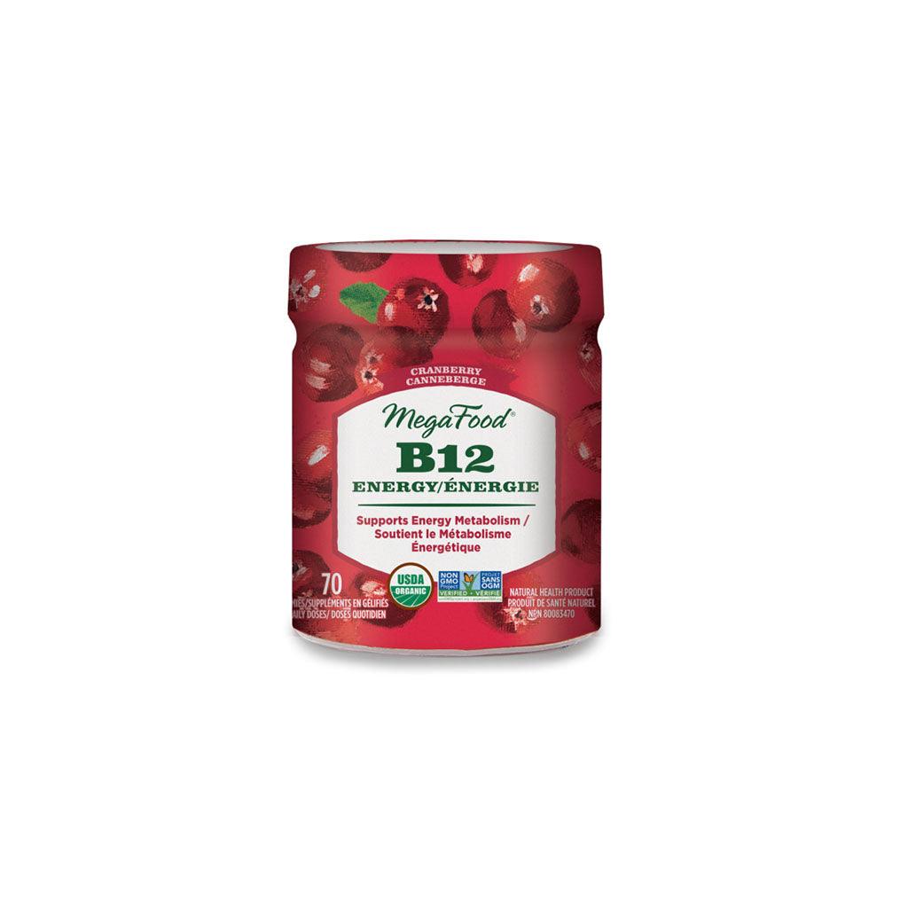 Gummies B12 Énergie Canneberge Bio MegaFood - La Boite à Grains