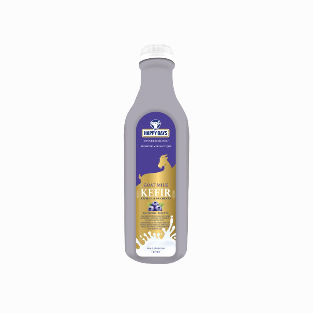 kéfir lait de chèvre aux bleuets Happy Days - La Boite à Grains
