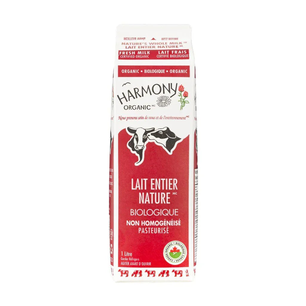 Harmony Organic organic whole milk - La Boite à Grains