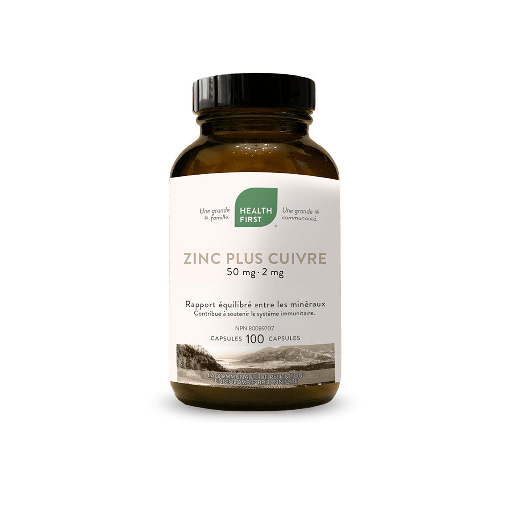 zinc plus cuivre Health First - La Boite à Grains