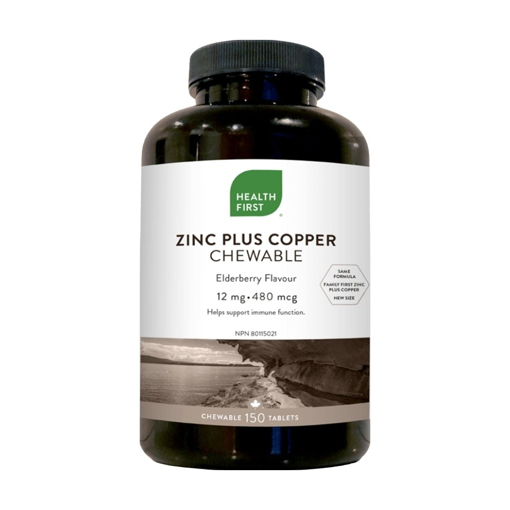 zinc plus copper chewable tablets Health First - La Boite à Grains