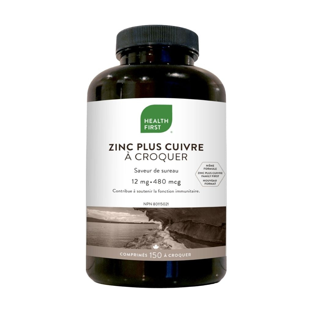 zinc plus copper chewable tablets Health First - La Boite à Grains