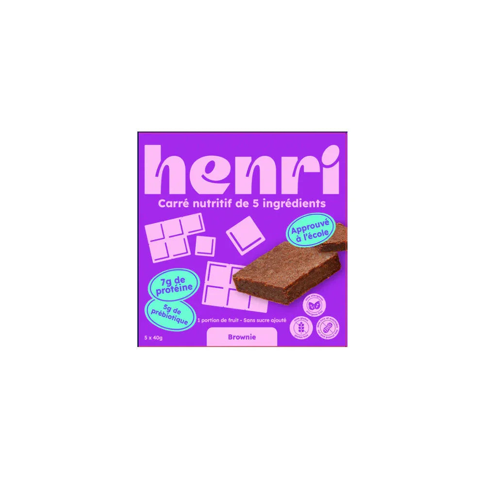 nutritious choco brownie square Henri - La Boite à Grains
