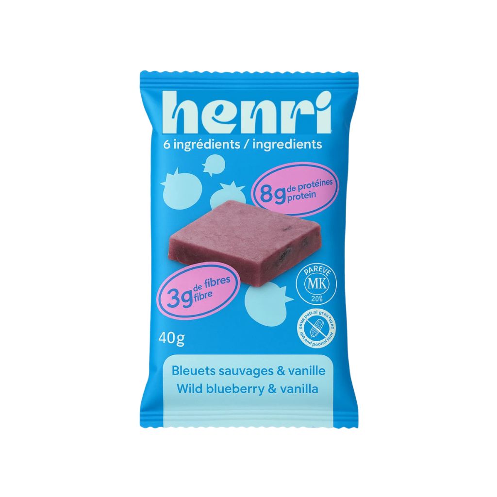 carré nutritif bleuets sauvages & vanille Henri Nutrition - La Boite à Grains