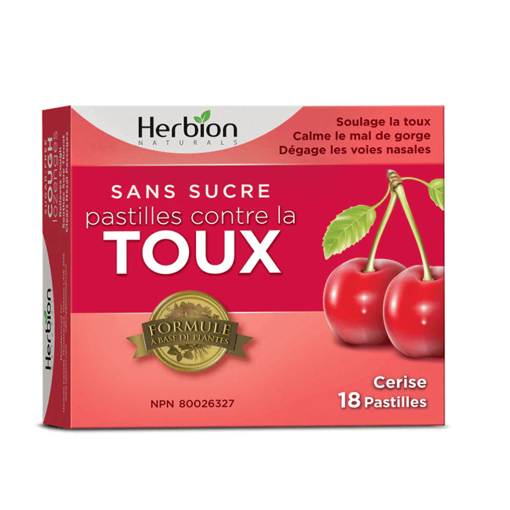 herbion pastilles contre la toux cerise sans sucre 18 pastilles