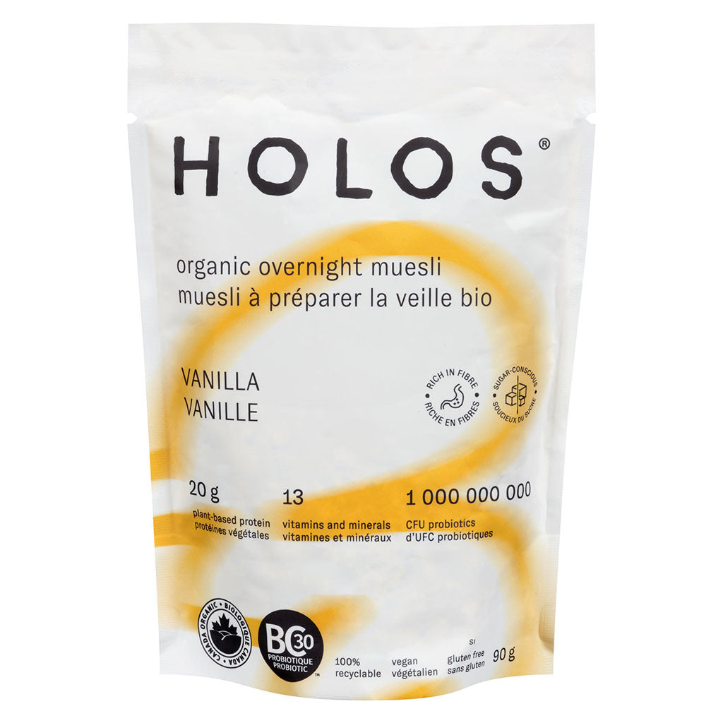 holos muesli à préparer la veille vanille 90 g - La Boite à Grains