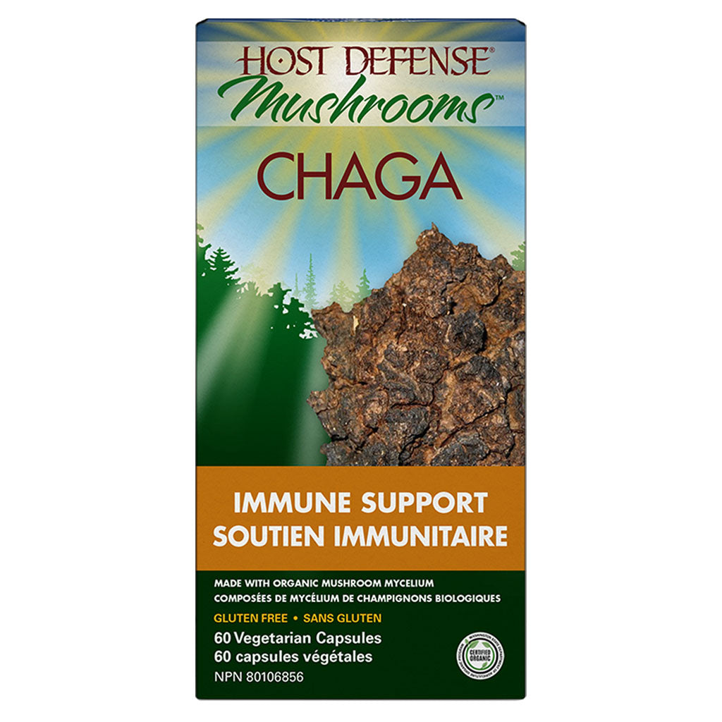 host defense mushrooms chaga soutien immunitaire 60 capsules végétales - la boite à grains