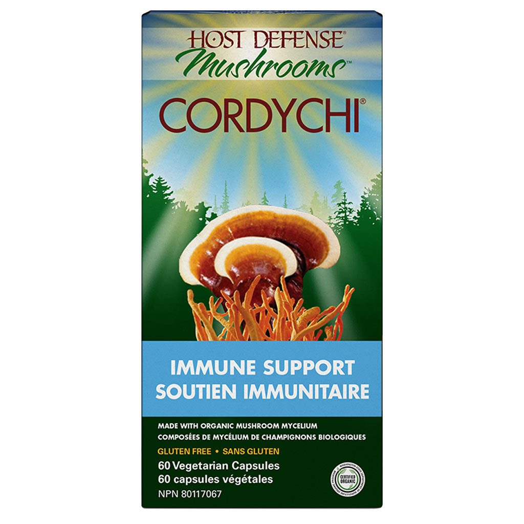 host defense mushrooms cordychi soutien immunitaire 60 capsules végétales - la boite à grains