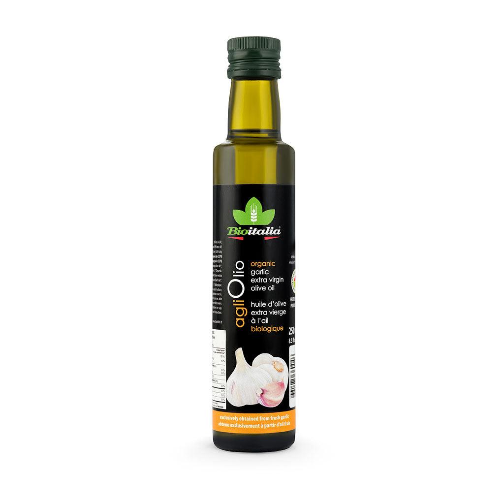 Huile d'Olive Extra Vierge à l'Ail Biologique Bioitalia - La Boite à Grains